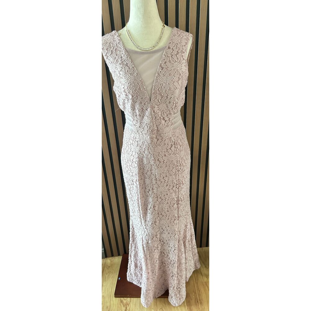 Enfocus studio light pink long maxi dress size 6 bridesmaid made of honor dress